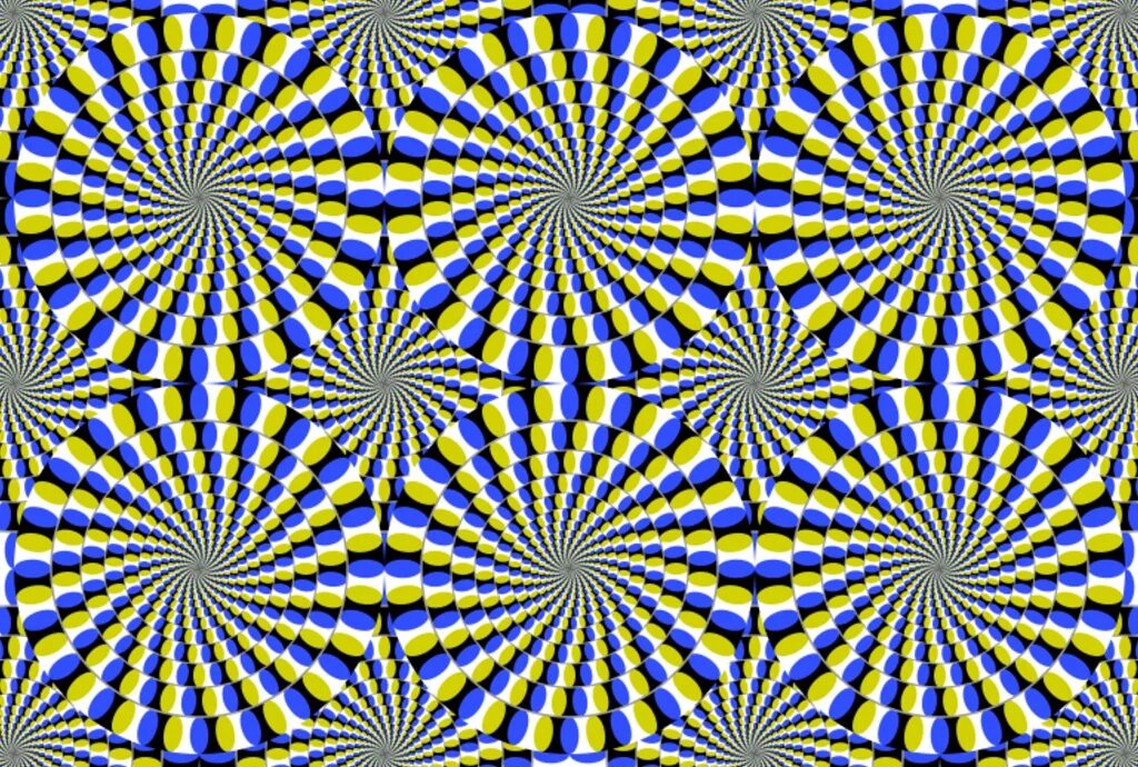 Движущиеся картинки для глаз. Эффект Рубичева-хольтона. Иллюзия движения. Оптические иллюзии. Визуальные иллюзии.