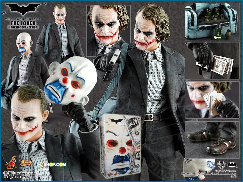 Джокер банка. Hot toys joker bank robber. Фигурка джокера хит леджер хот тойс. Оружие джокера тёмный рыцарь. Джокер в банках цена.