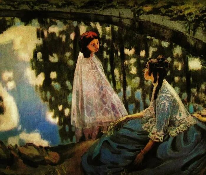 Мусатов картины. Виктор Эльпидифорович Борисов-Мусатов водоём. Виктор Борисов-Мусатов водоём 1902. Борис Мусатов водоем картина. В.Э. Борисов-Мусатов. Водоем. 1902..