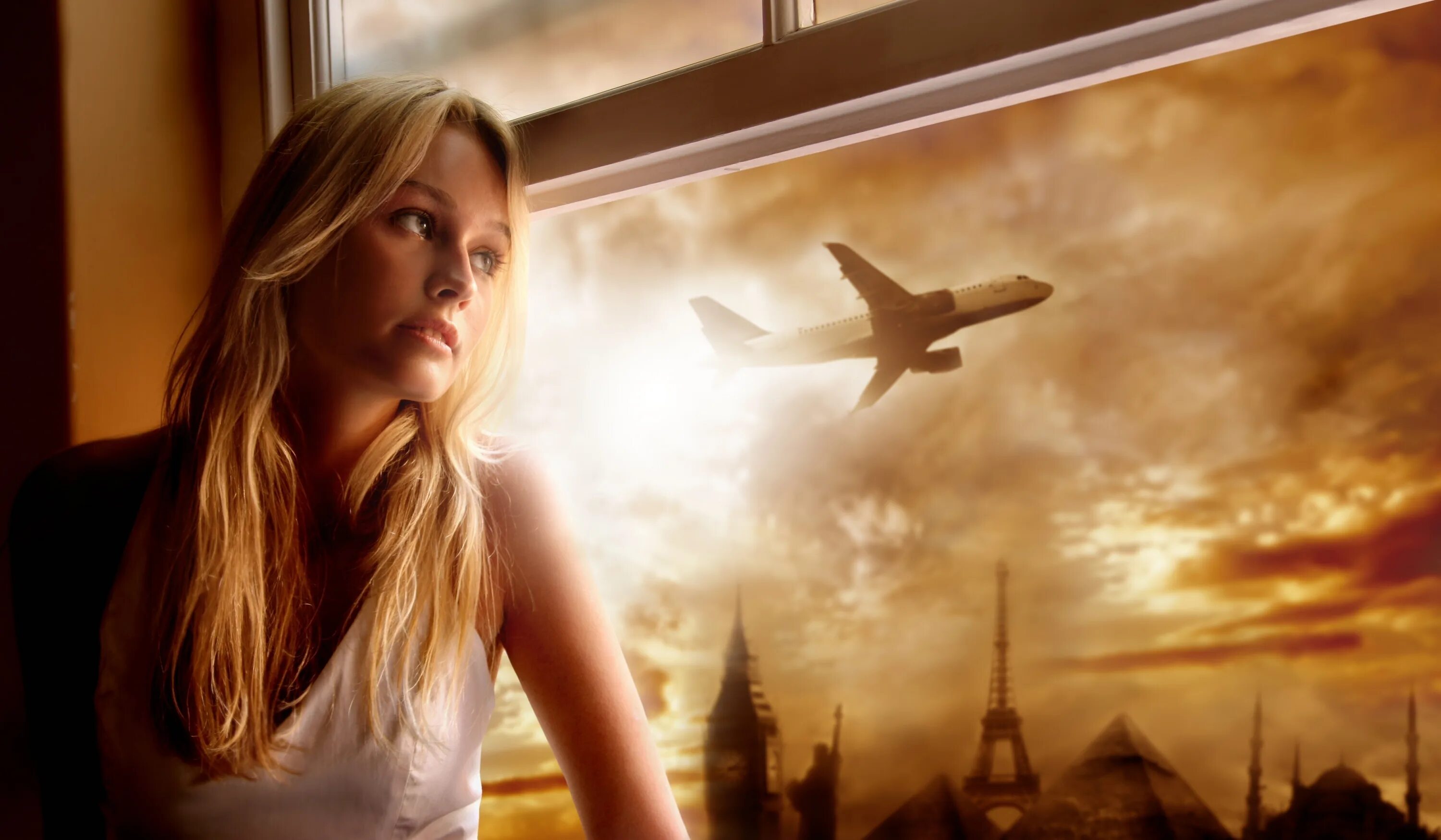В тайне мечтаю. Девушка мечтает. Девушка в самолете. Девушка улетает на самолете. Небо самолет девушка.