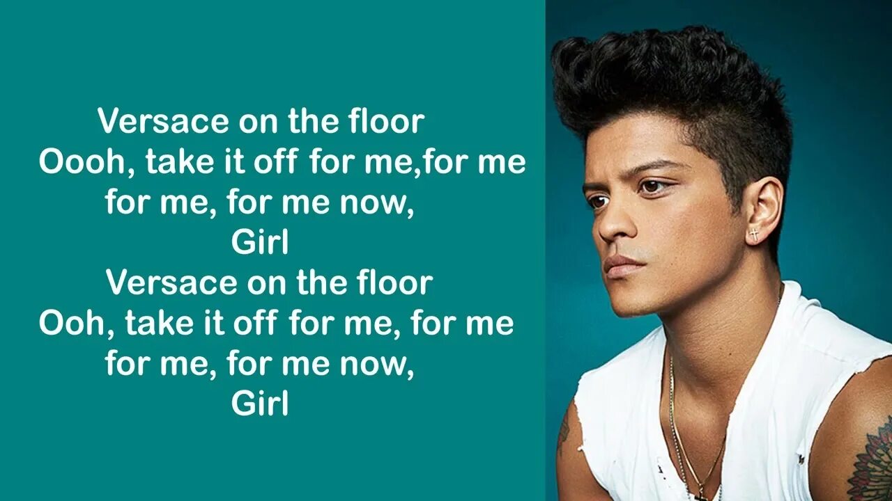 Bruno mars versace on the floor