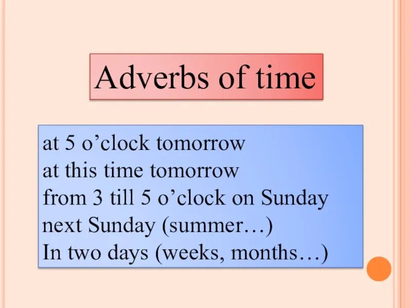 What tomorrow at that time