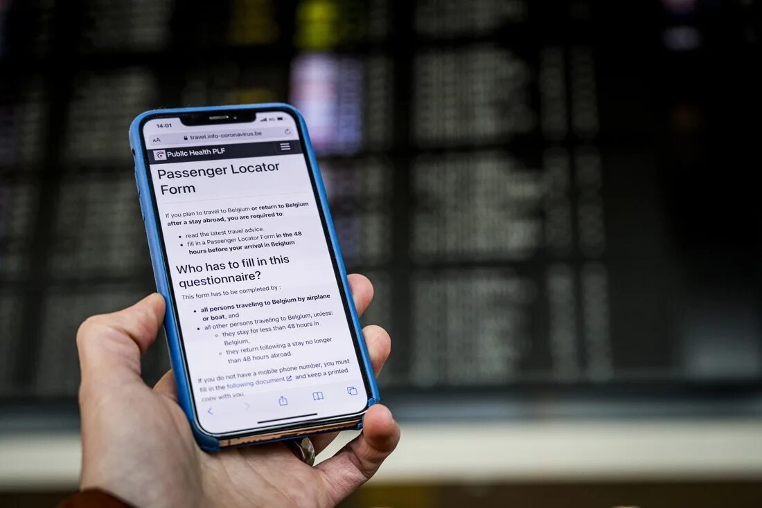 Location form. Passenger locator form.