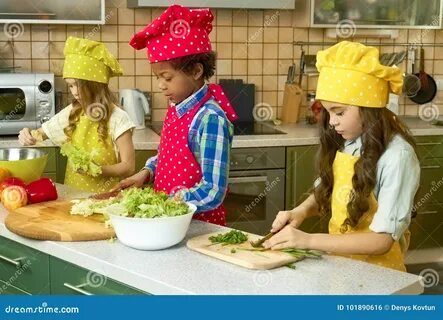 Children in the kitchen are