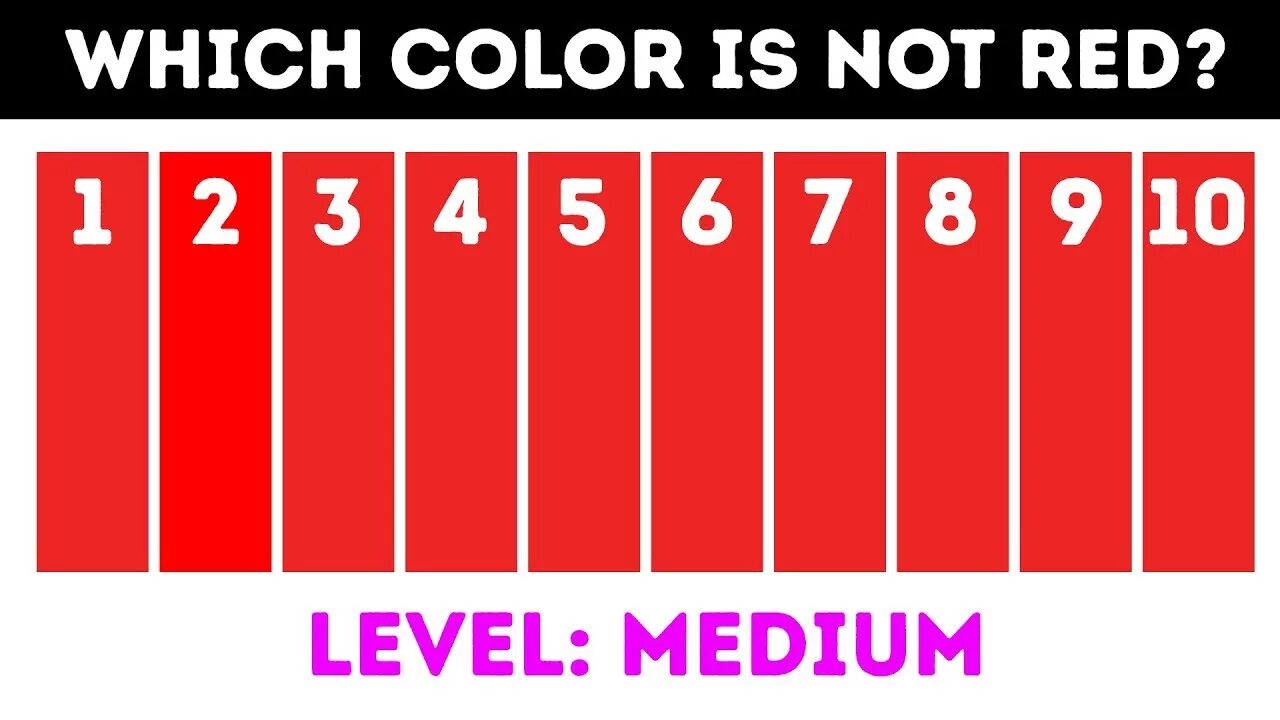 What color it is red. Color tricks. what color is this.
