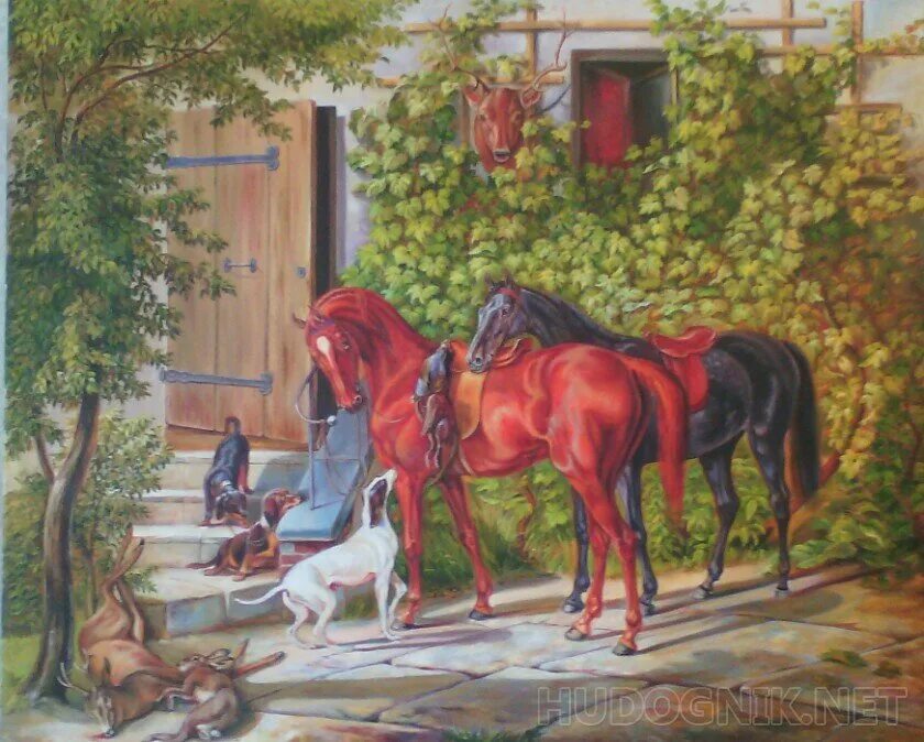 старушка на крылечке.