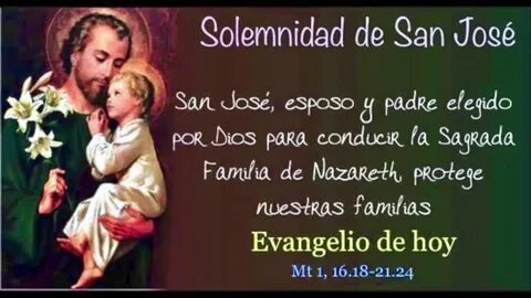 Evangelio de hoy jueves 19 de marzo SOLEMNIDAD DE SAN JOSE /P. Guillermo Se...