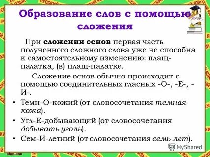Сложение основ способ примеры