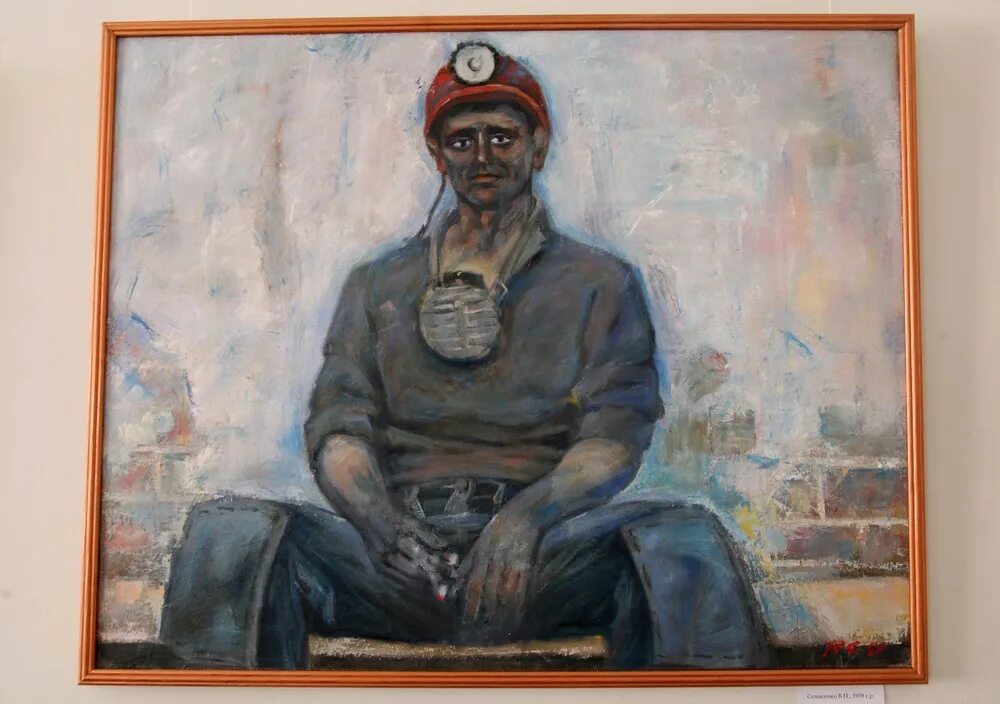 Художник геннадий старовойтов. Художник шахтер. Художник шахтер. Портрет шахтера. Горняки в живописи.