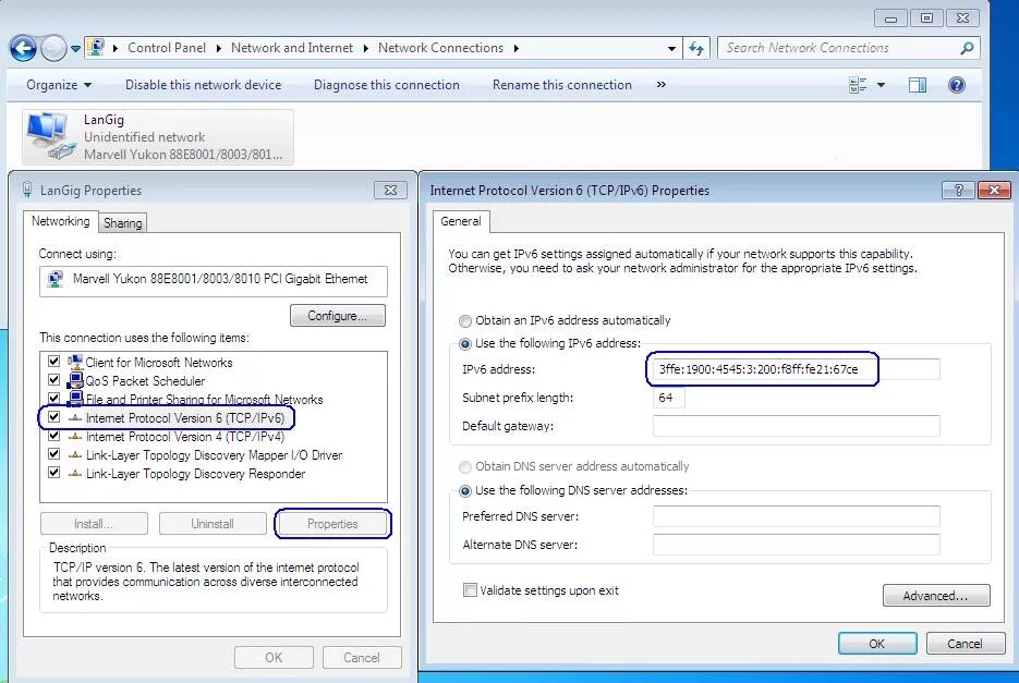 Ipv6 windows 7. Интернет протокол ipv6. длина префикса подсети ipv6. маска tcpipv6.