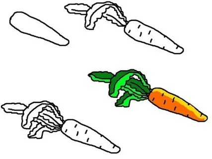 Рисование морковки