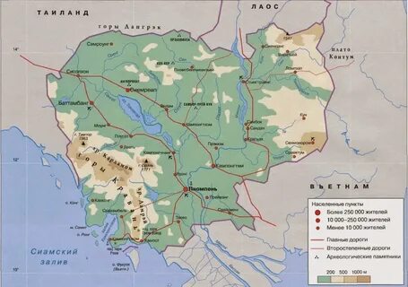 Показать на карте камбоджу