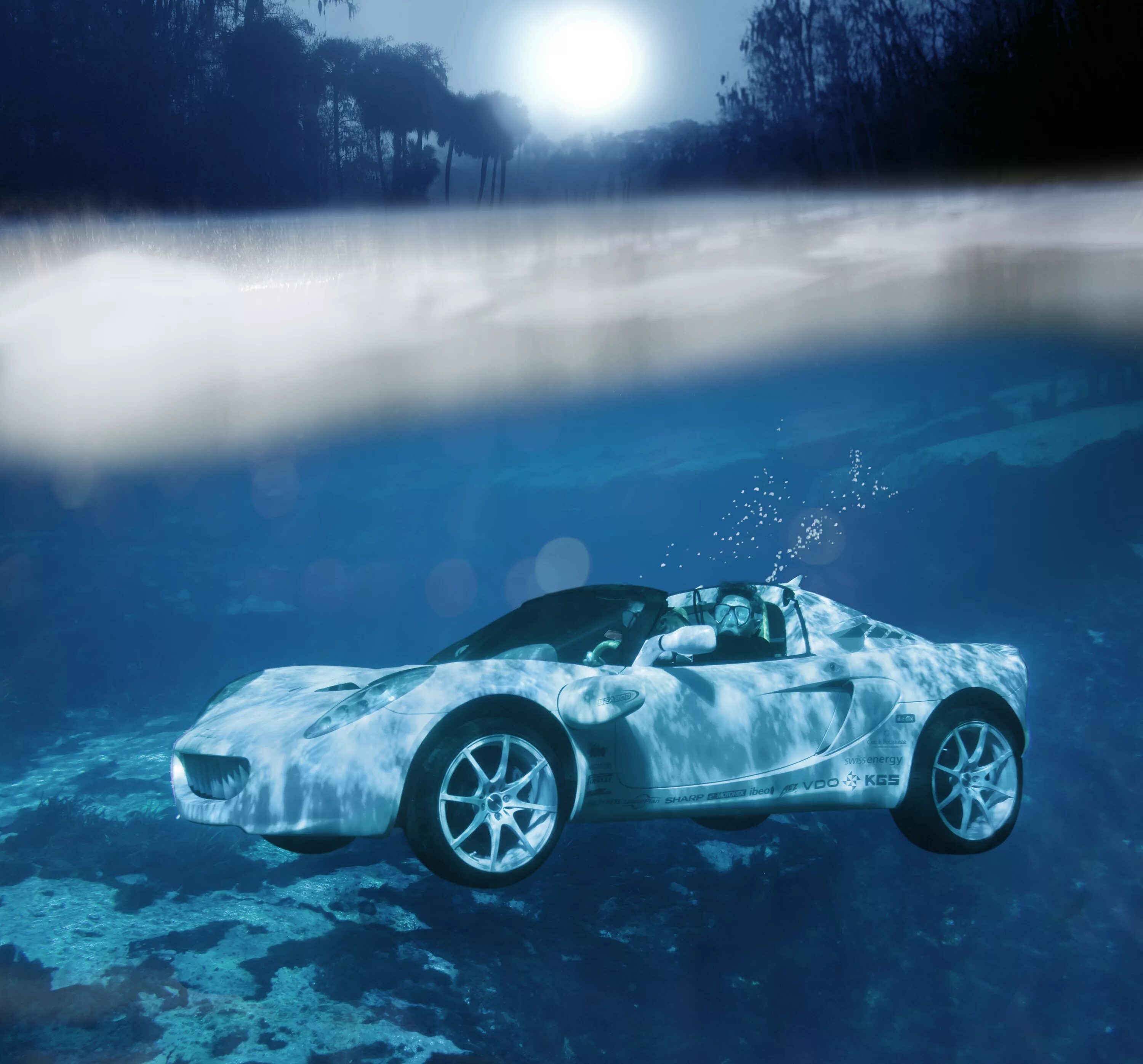 Включи машина под водой. Rinspeed squba 2008. машина под водой. подводный автомобиль. машина амфибия.