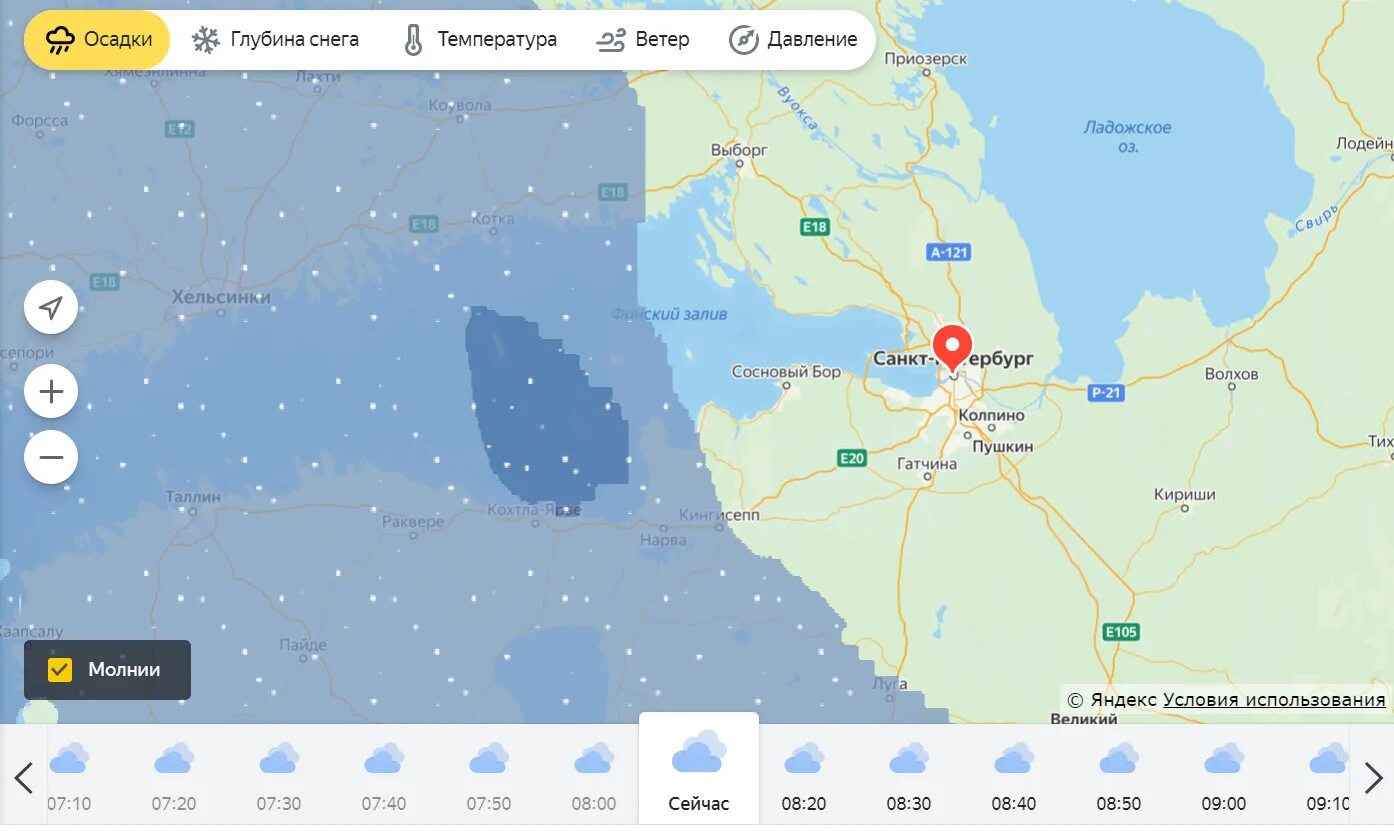 Погода. Санкт-Петербург снег.