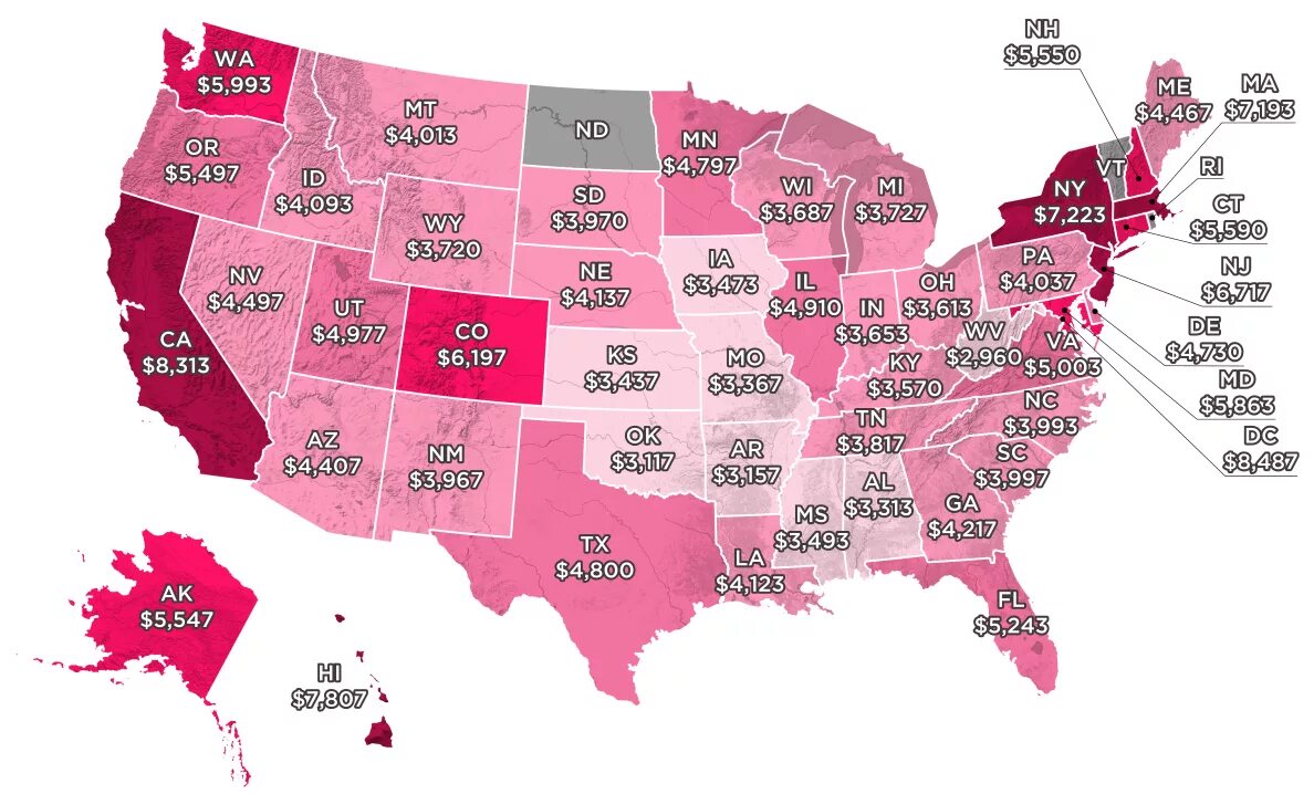 Самый дорогой штат в США. Самый дешевый штат США. Самые дешевые штаты. Самые дешевые штаты в США для проживания. Карта rent