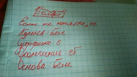 Разобрать слово белеет
