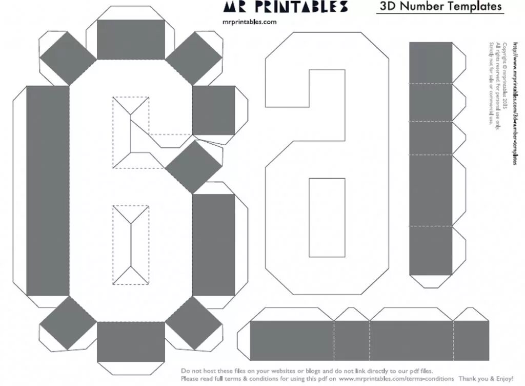 6 из бумаги. Объемные цифры развертка. Схема объемных цифр. Объемные цифры макет. Цифры трафарет для вырезания объемные.