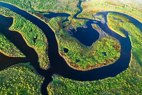 Устье реки в форме воронки