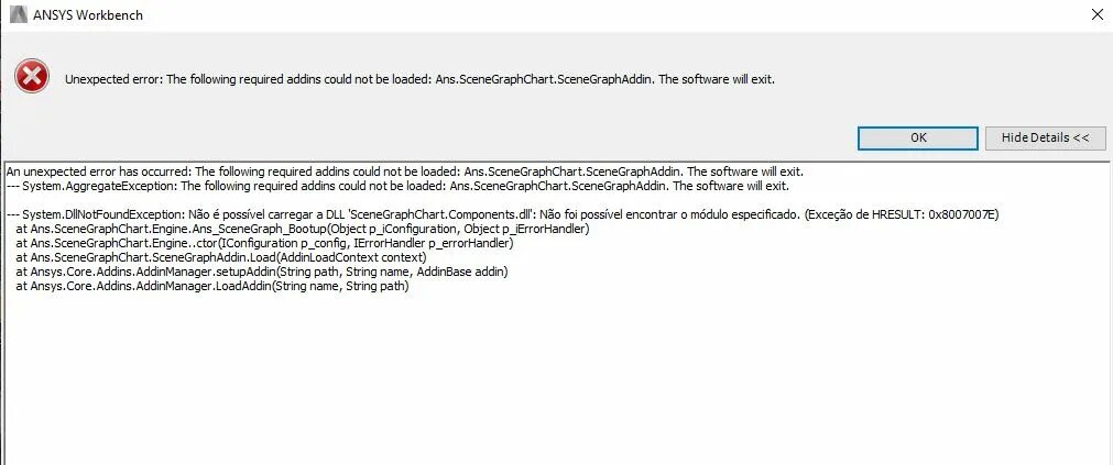 Ansys System Error: 0 "".. Ошибка Ansys workbench application failed to connect. The Plug-in preset could not be loaded an unexpected Error has occurred. Exception: could not load from Archive.