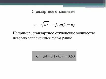 Величина отклонения в процентах