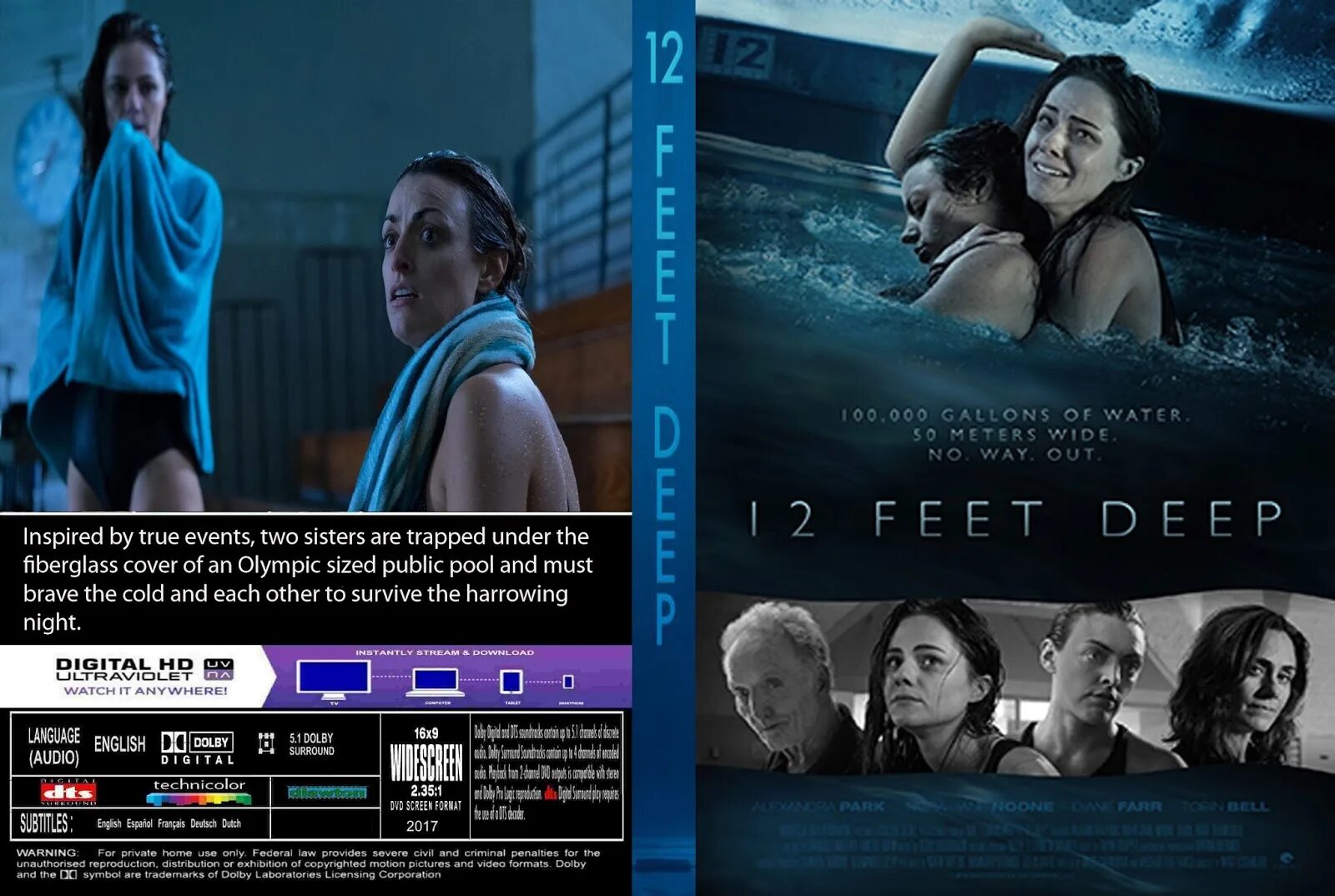 Deep movie. Deep's movie. Security 2017 DVD Cover. 12 Feet Deep.