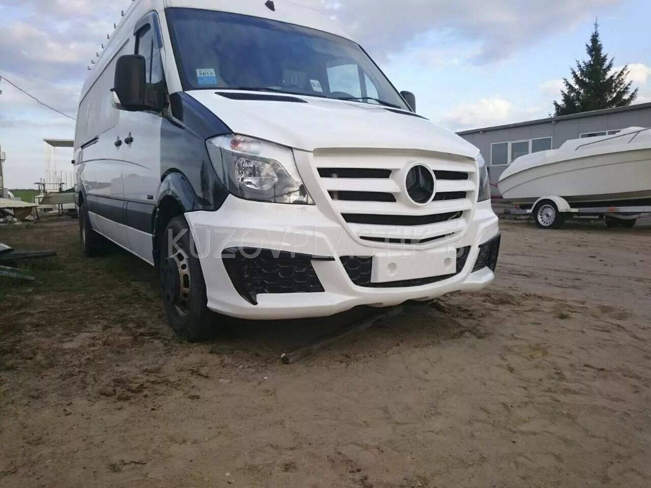Доработали передний бампер. Готов. - Mercedes-Benz Sprinter (2G), 3 л, 2012 года