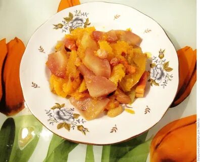 Рыба запеченная с тыквой