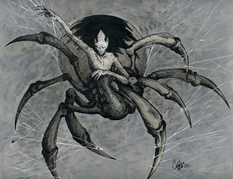 арахна демон. арахны drider. шелоб монстр. арахнида рахнера. паучий кокон anime арахна.