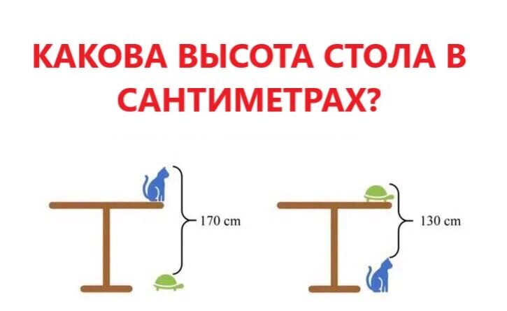 Задача высота стола