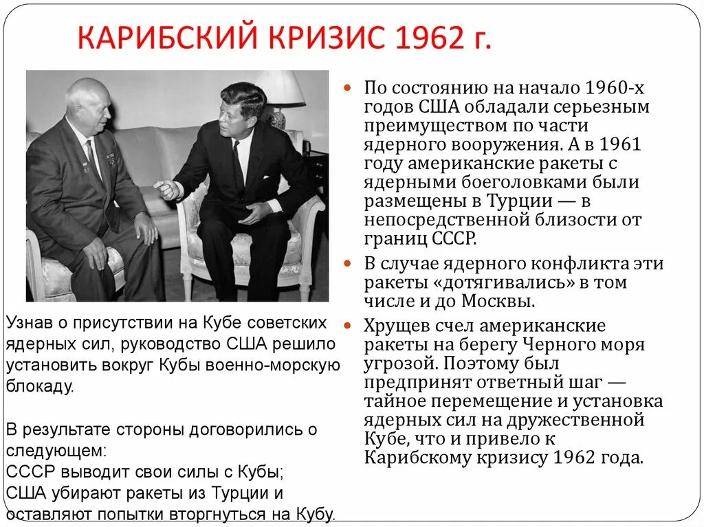 Карибский кризис отношения ссср и сша. Карибский кризис 1962 кратко. Хрущев и Кеннеди Карибский кризис. Карибский кризис 1961. Итоги Карибского кризиса 1962.