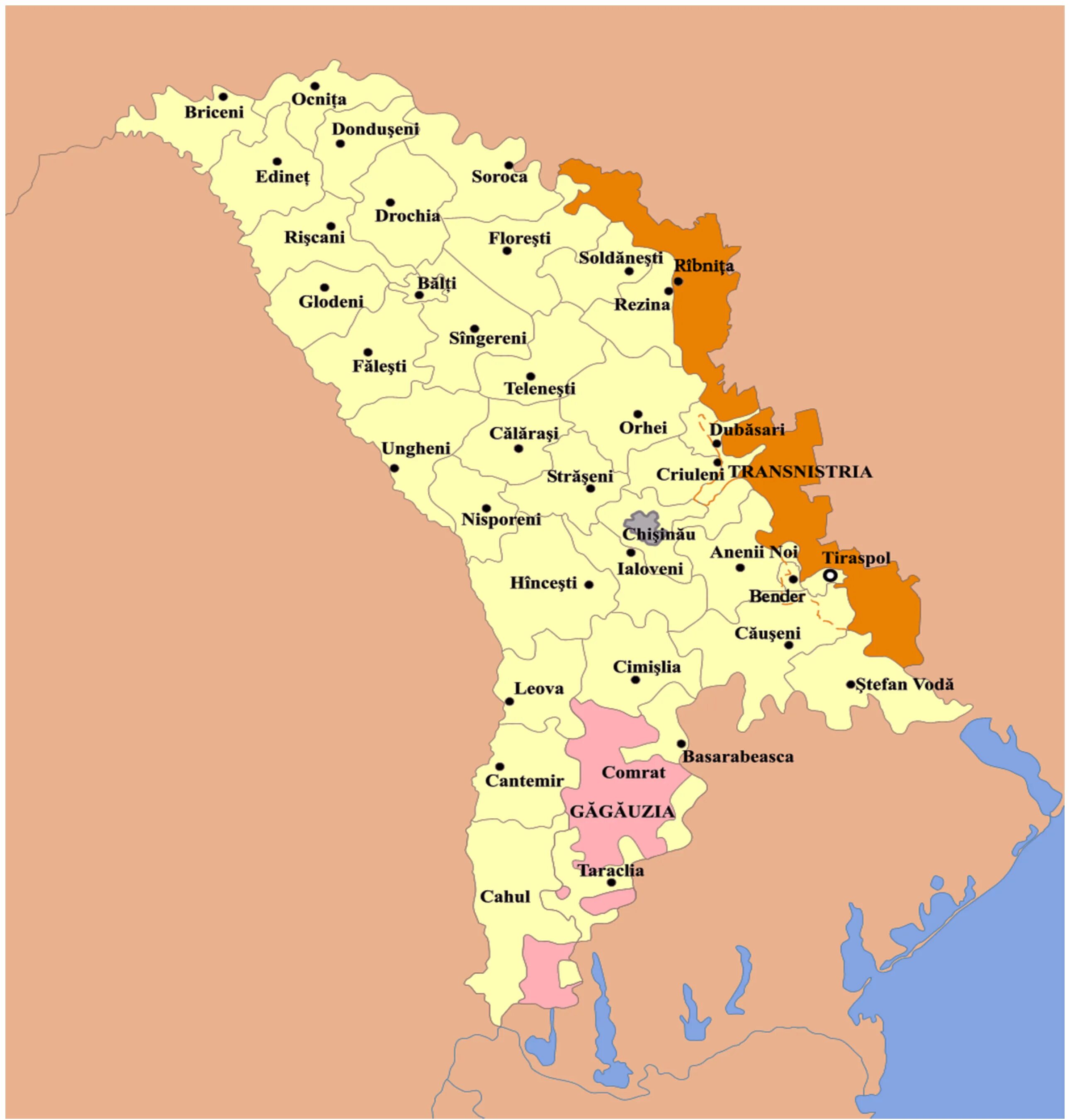 Столица гагаузии в молдавии. Гагаузия и Приднестровье на карте Молдавии. Гагаузской автономии Молдавии карта. Гагаузия на карте Молдавии. Гагаузия на карте молодоыы.