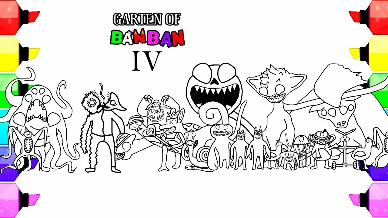 Раскраска гарден оф банбан распечатать глава 7 Birthday Party Gone Wrong! Garten of Banban Chapter 4, NEW Monsters and Bosses /