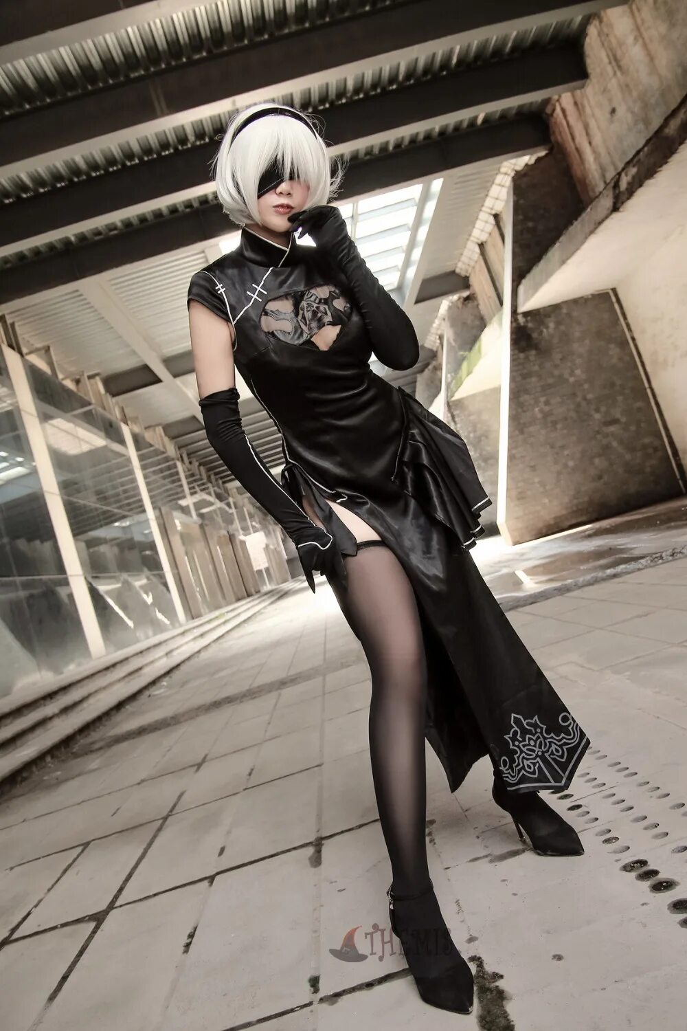 NIER Automata 2b косплей. 2b cheongsam. 2b NIER ципао. Ниер автомата косплей.