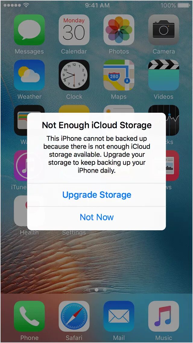 Not enough storage space перевод