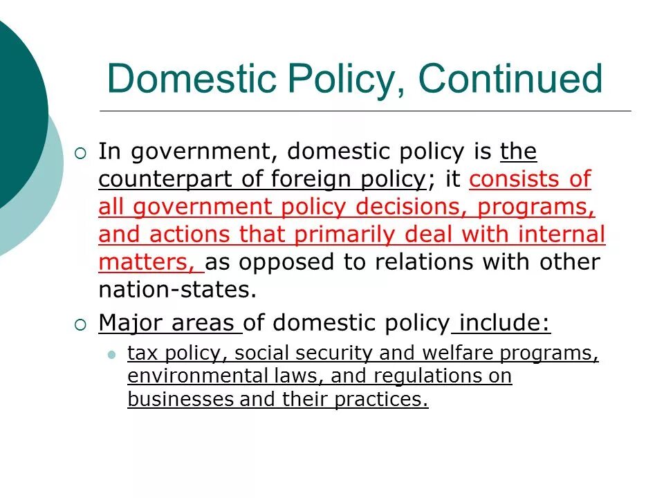Policy definition. Policy definition