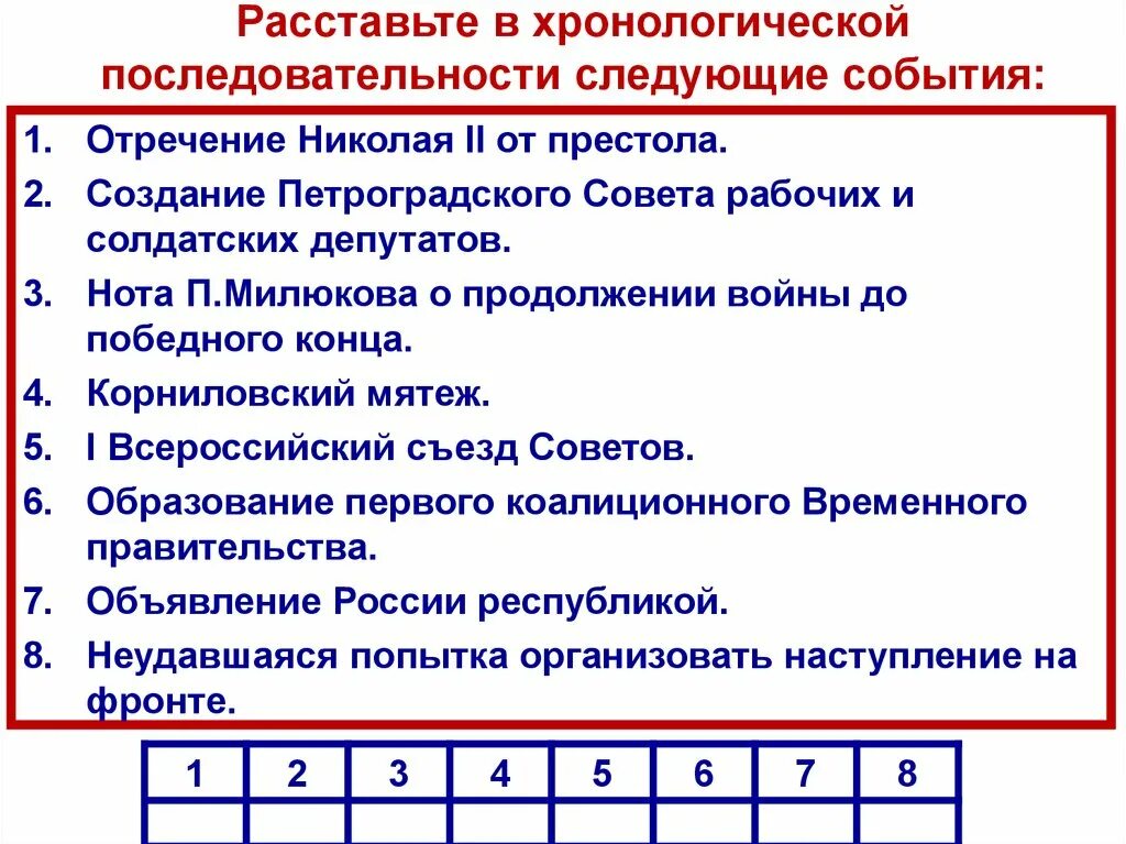 Укажи верную последовательность событий. Расставьте следующие события в хронологической последовательности. Расставьте события в хронологической последовательности. Последовательность событий 1917. Последовательность событий 1917 года.