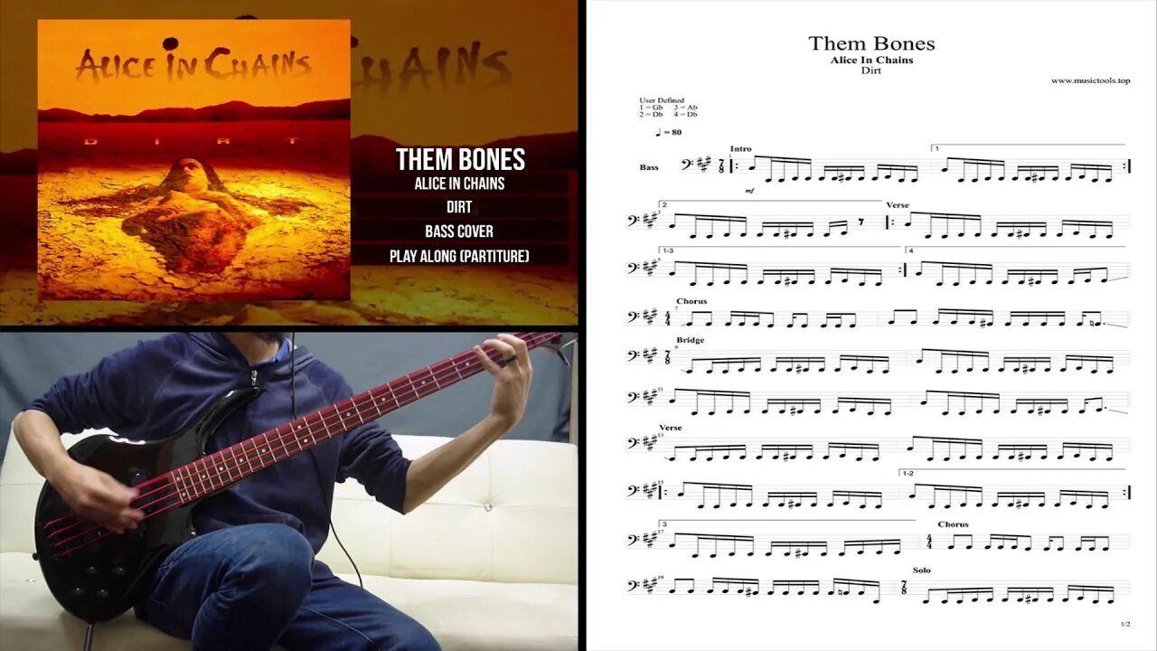 Bones аккорды. Alice in Chains them Bones. Bones табы. Bones Ноты.