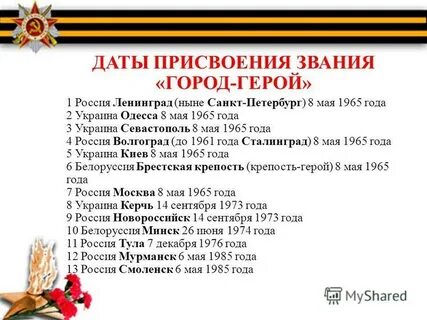 Звание было присвоено имя