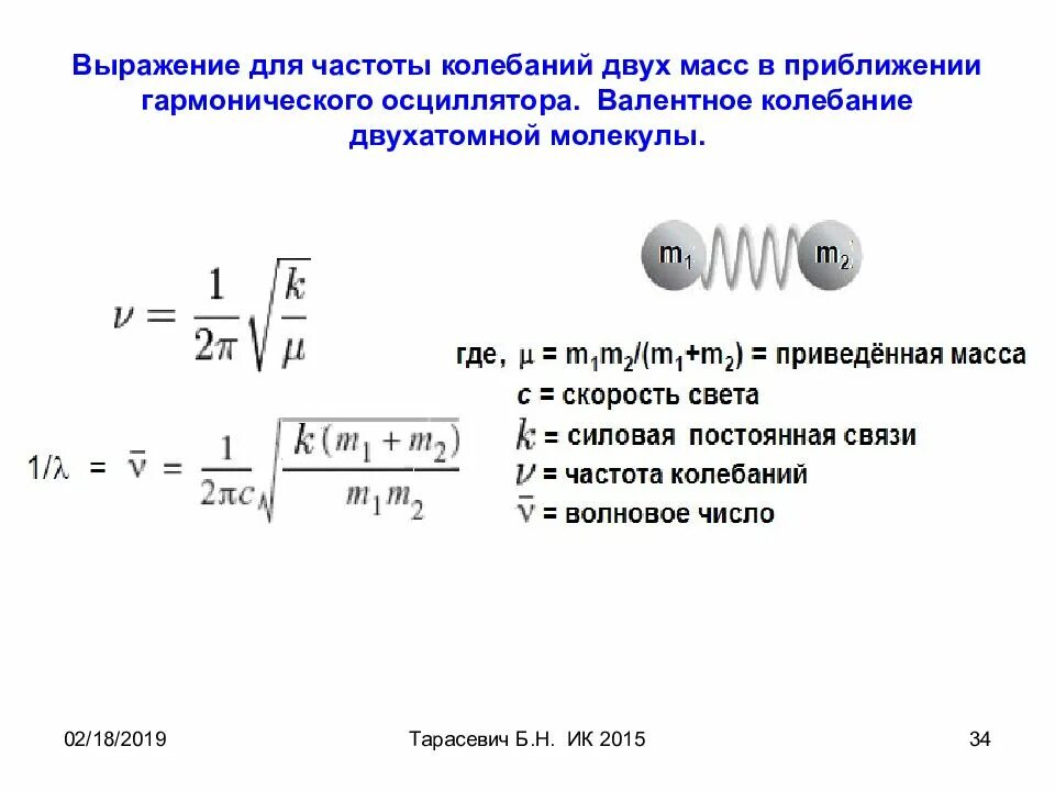 Определите частоты колебаний соответствующие. Формула для вычисления частоты собственных колебаний. формула для расчета частоты колебаний. частота колебаний молекул. колебания нелинейного осциллятора.