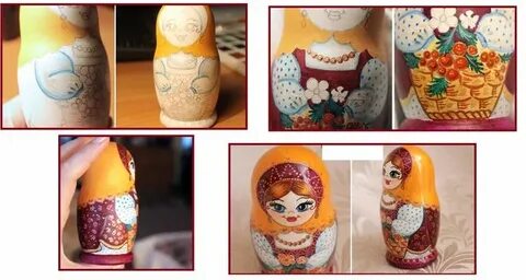 Как разукрасить матрешку