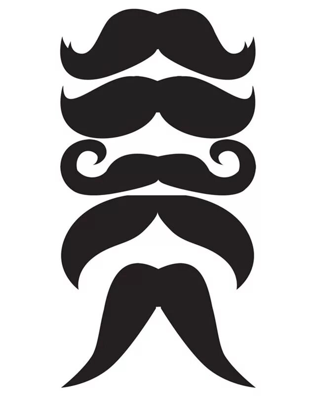 Шаблон усов для вырезания из бумаги mustache template Printables Pinterest Mustache template, Moustache cupcakes, Di