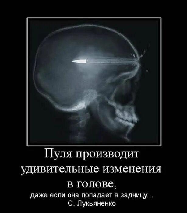Пуля производит удивительные изменения в голове. Ничего не приходило в голову