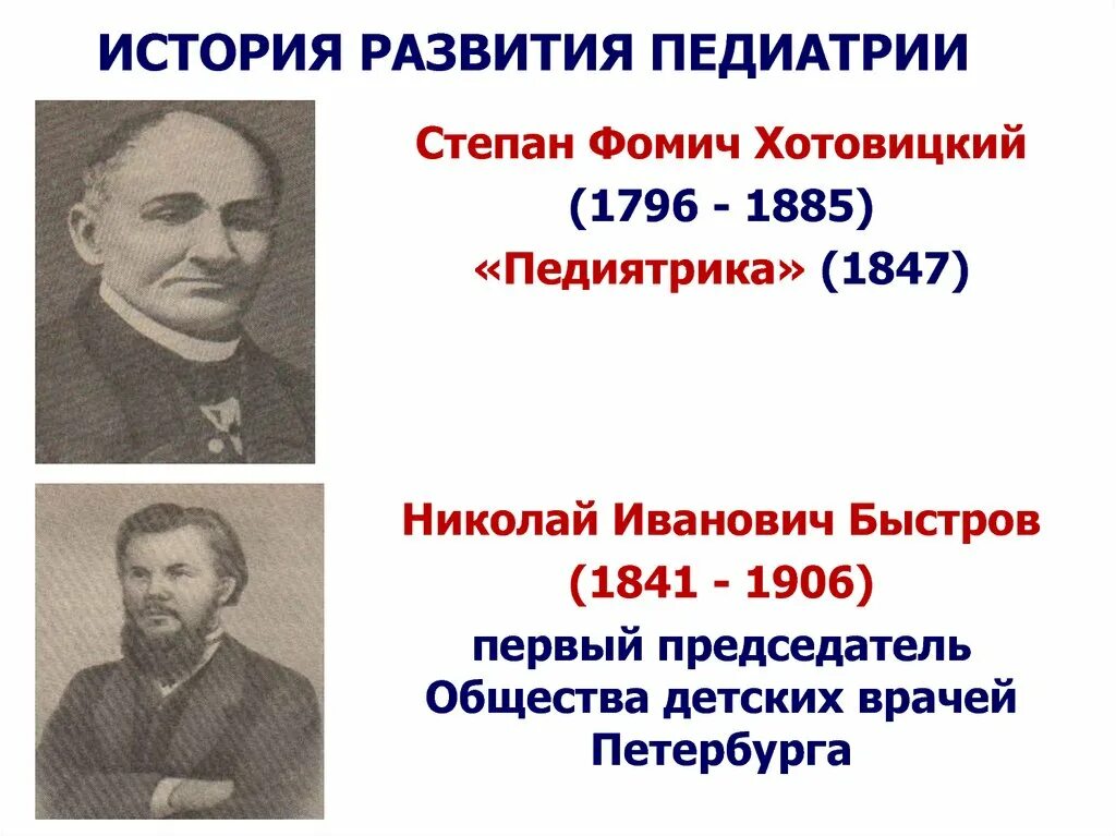 Известный петербургский врач м принял приглашение одного. История Отечественной педиатрии. Краткая история педиатрии.