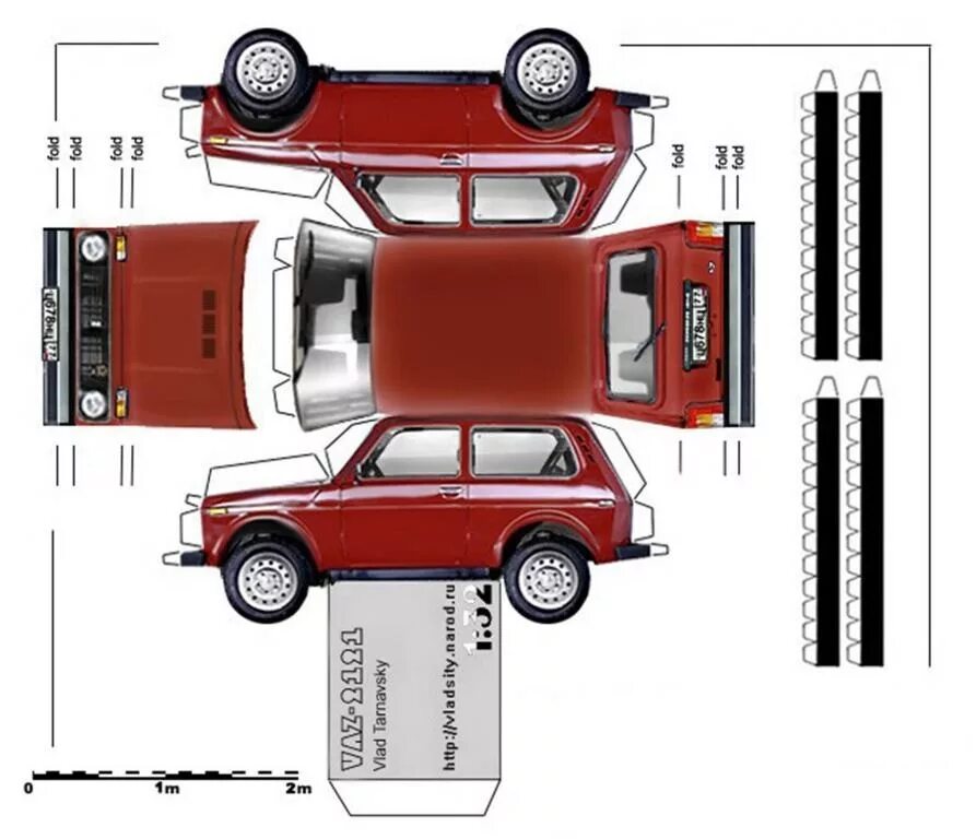 Распечатать модель для склеивания. Развёртка ВАЗ 2121 Нива. Бумажная модель Нива 2121. Развертка машины ВАЗ 2107. Развертки моделей автомобиля ВАЗ 2111.