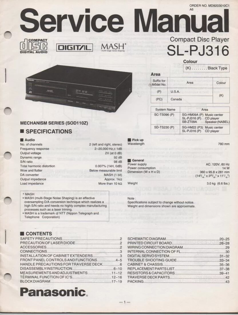 Инструкция 316. Инструкция panasonic sl-pj316. электрическая схема panasonic sl-pj316. panasonic rq-705 service manual. sony icf-c1pj service manual.