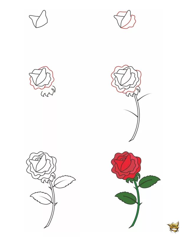 Картинки как нарисовать розу. Схема рисования розы. Поэтапное рисование розы для детей. Как проще нарисовать розу. Роза поэтапно.