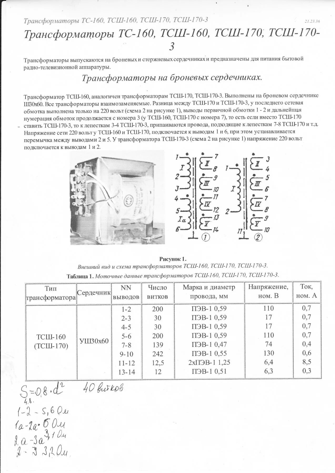 Трансформаторы 170