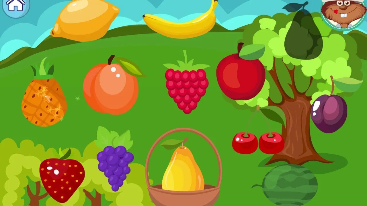 Игра фрукты 4. Изучаем фрукты для малышей. Фруктовые игры для детей. Пазлы фрукты и овощи для детей.