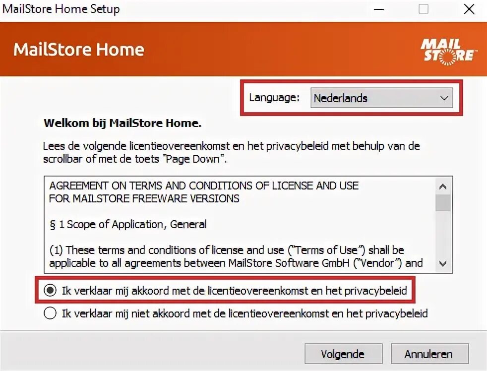 Mailstore home. Mailstore home