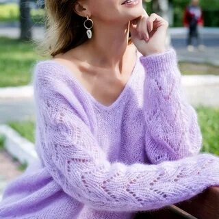 Женское вязание из мохера